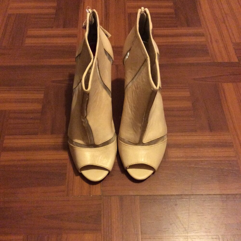 Nude ankle length booties